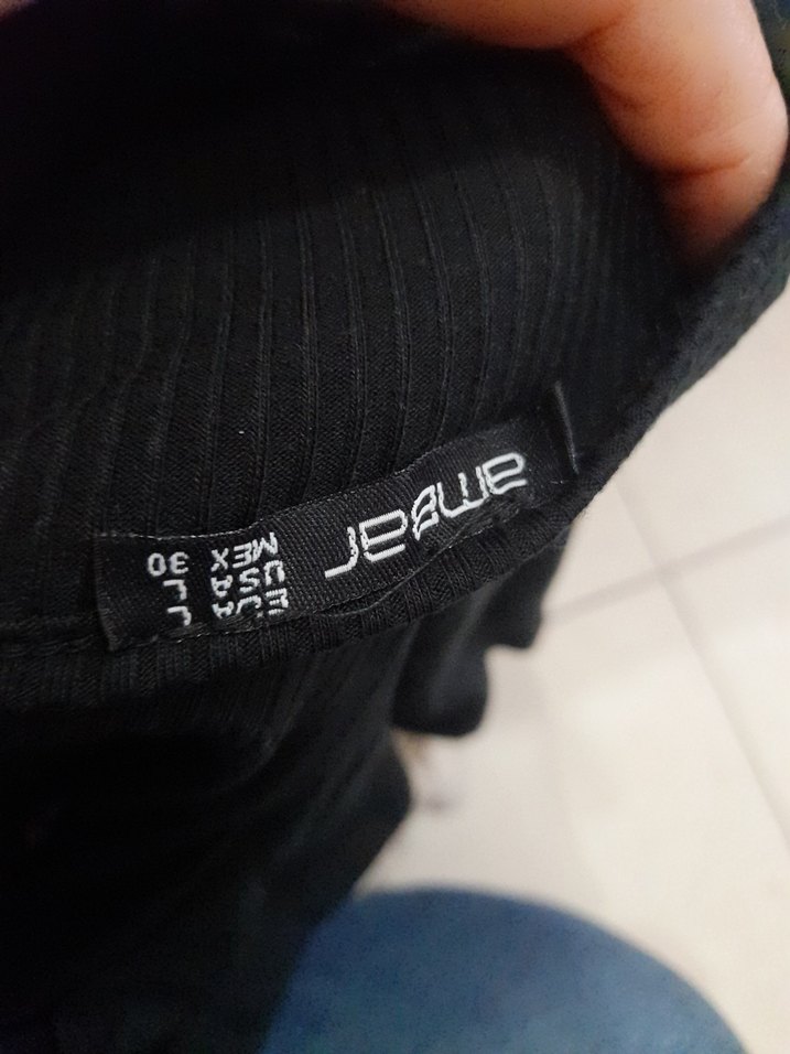 Siyah Midi Straplez Hamile Tunik - Görsel 5