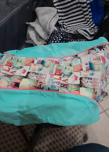 Turkuaz Baskılı Mini Kadın Mayo - Görsel 3