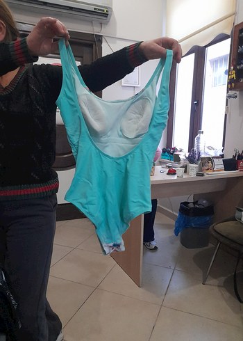 Turkuaz Baskılı Mini Kadın Mayo - Görsel 2