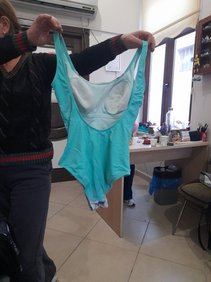 Turkuaz Baskılı Mini Kadın Mayo - Görsel 2