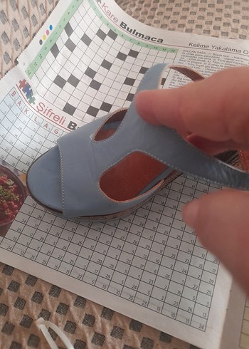 Mavi Tokalı Platform Topuklu Kadın Ayakkabı - Görsel 3