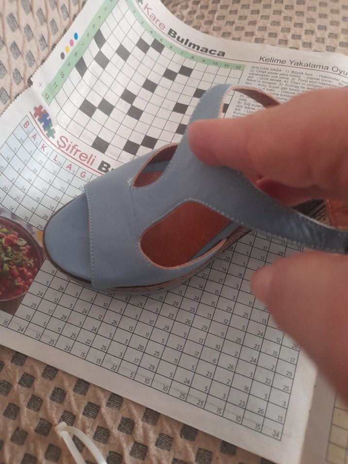 Mavi Tokalı Platform Topuklu Kadın Ayakkabı - Görsel 3