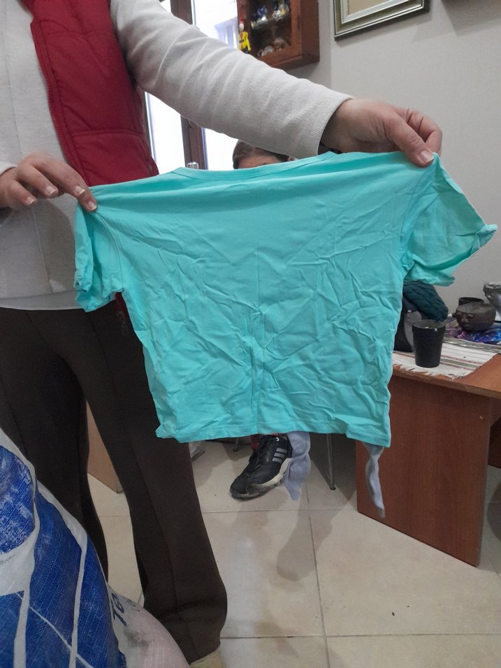 Kız Çocuk Turkuaz Baskılı Kısa Kollu Tişört - Görsel 5