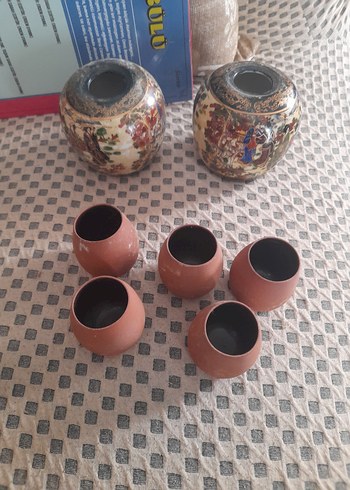 Kahverengi Seramik 5'li Kupa Seti - Görsel 6