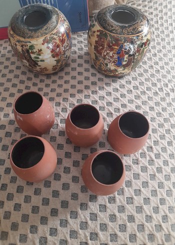 Kahverengi Seramik 5'li Kupa Seti - Görsel 7