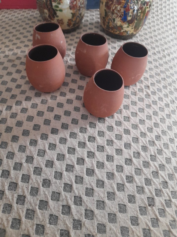 Kahverengi Seramik 5'li Kupa Seti - Görsel 2