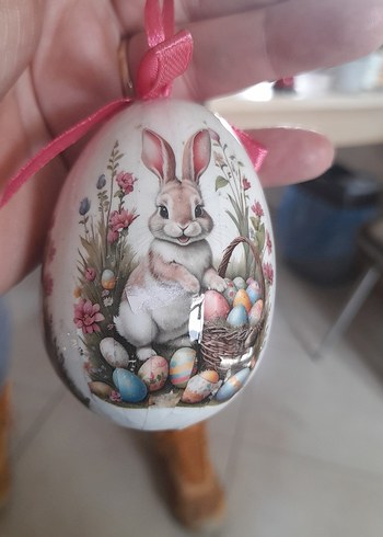 Pastel Beyaz Tavşan Figürlü Sarkaç - Görsel 8