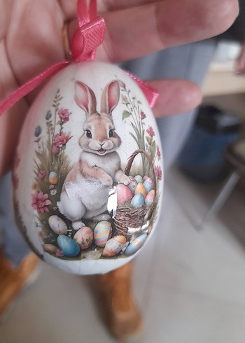 Pastel Beyaz Tavşan Figürlü Sarkaç - Görsel 9