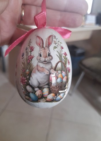 Pastel Beyaz Tavşan Figürlü Sarkaç - Görsel 6