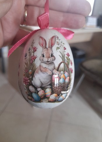 Pastel Beyaz Tavşan Figürlü Sarkaç - Görsel 5