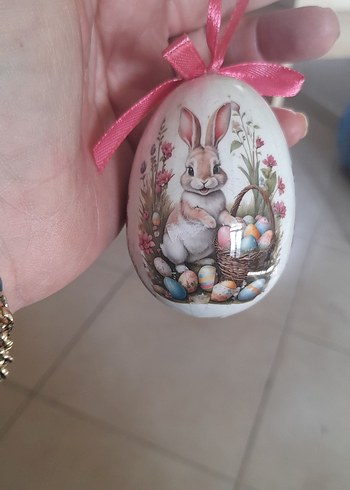 Pastel Beyaz Tavşan Figürlü Sarkaç - Görsel 11