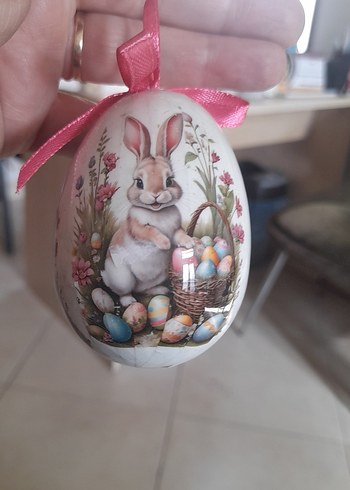 Pastel Beyaz Tavşan Figürlü Sarkaç - Görsel 4