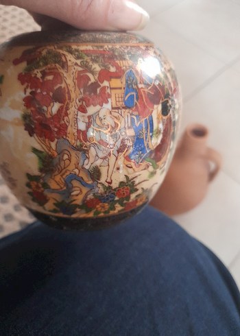 Çok Renkli Desenli Koyu Vazo Çifti - Görsel 6