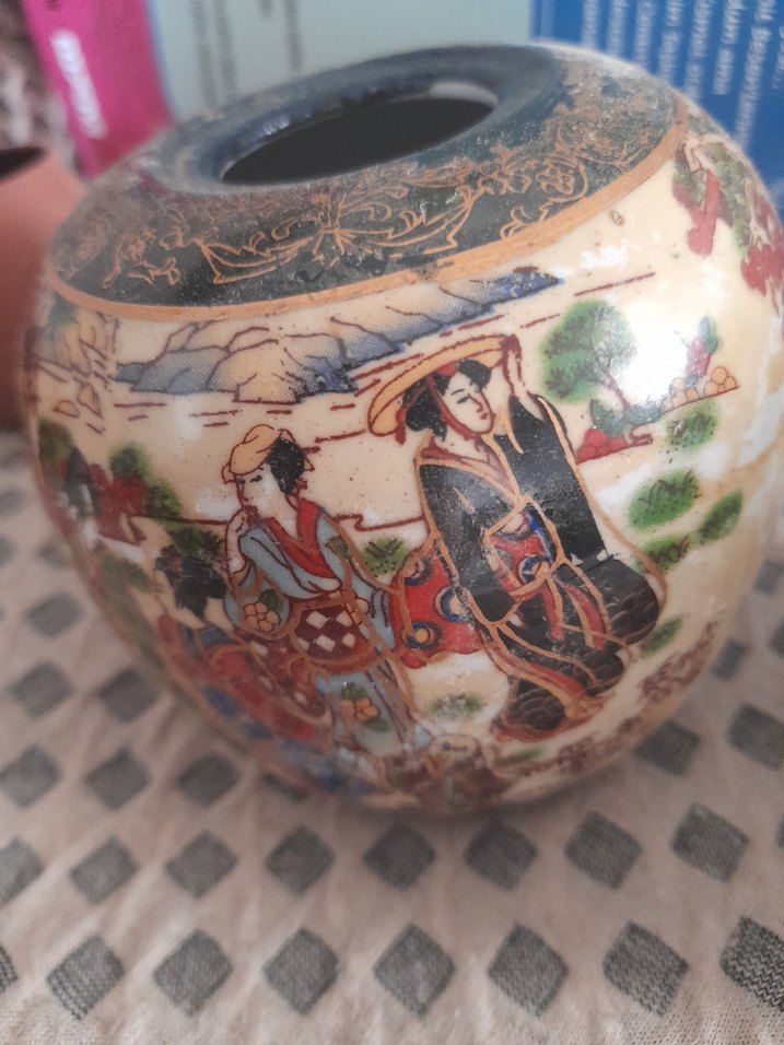 Çok Renkli Desenli Koyu Vazo Çifti - Görsel 3