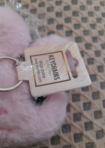 Pembe Peluş Tavşan anahtarlik - Görsel 7