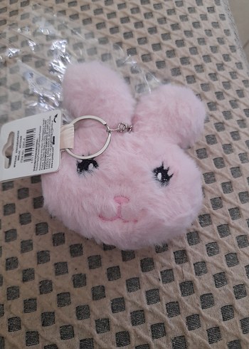 Pembe Peluş Tavşan anahtarlik - Görsel 3