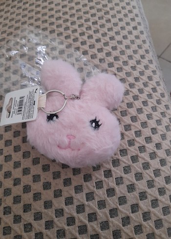 Pembe Peluş Tavşan anahtarlik - Görsel 4