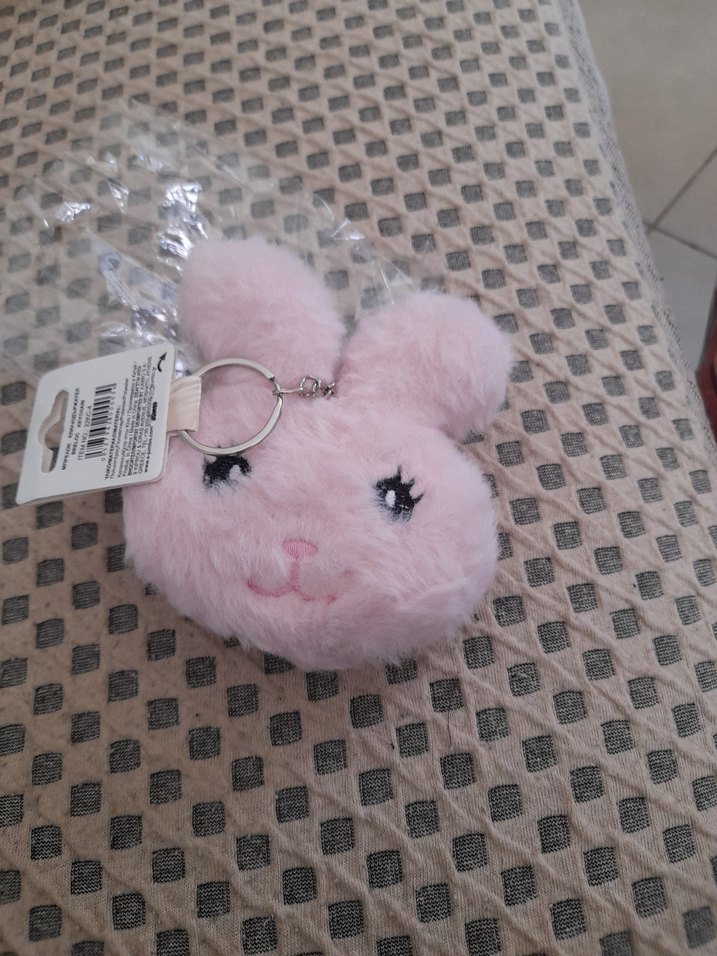 Pembe Peluş Tavşan anahtarlik - Görsel 4