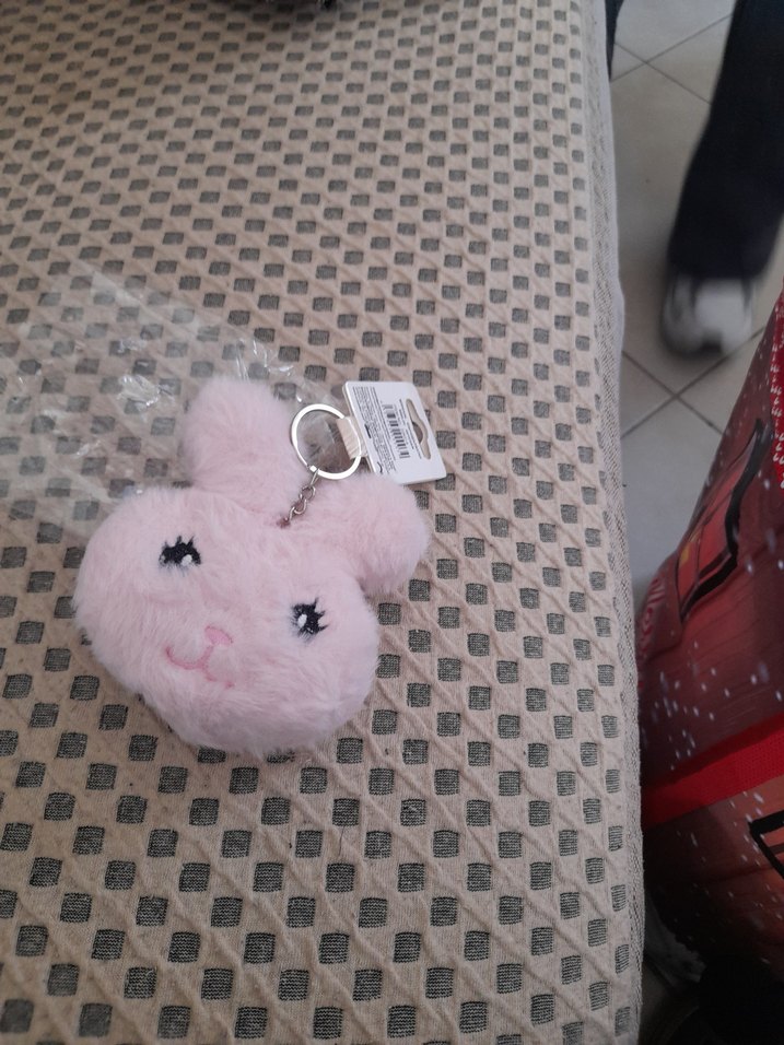Pembe Peluş Tavşan anahtarlik - Görsel 5
