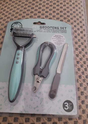 Gri Kedi köpek Bakım Seti 3 Parça - Görsel 6