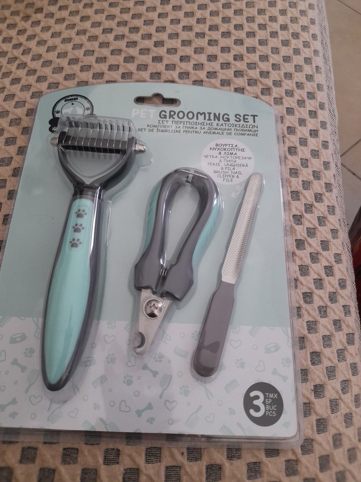 Gri Kedi köpek Bakım Seti 3 Parça - Görsel 5