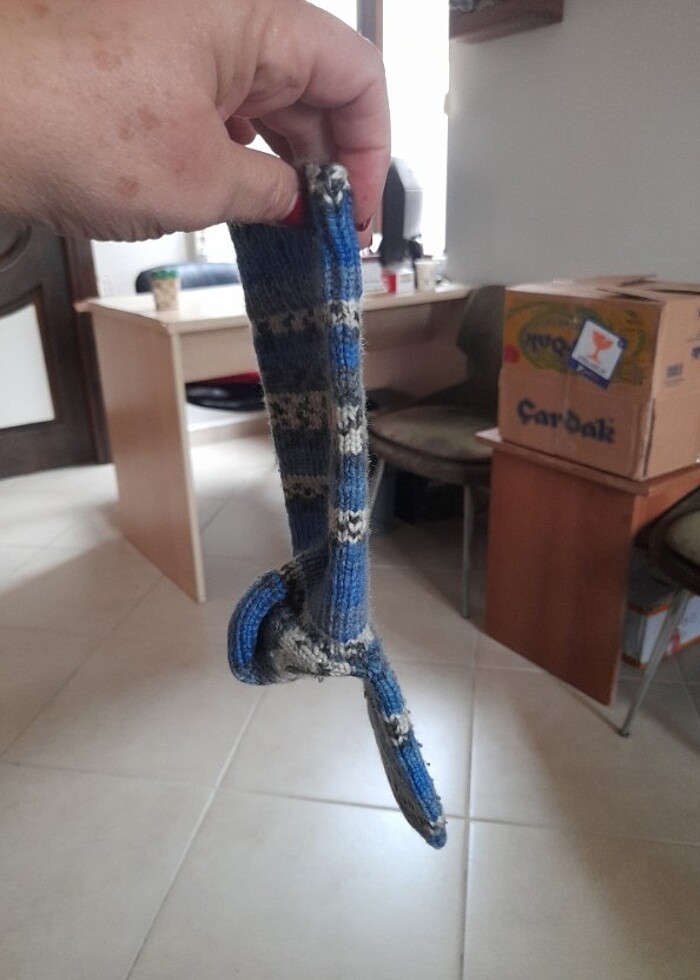 Yeni yıl hediyesi için el örgü patik - Görsel 3