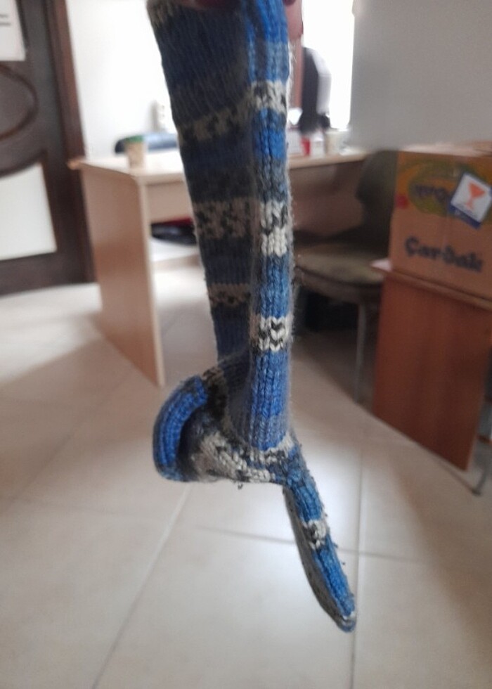 Yeni yıl hediyesi için el örgü patik - Görsel 5