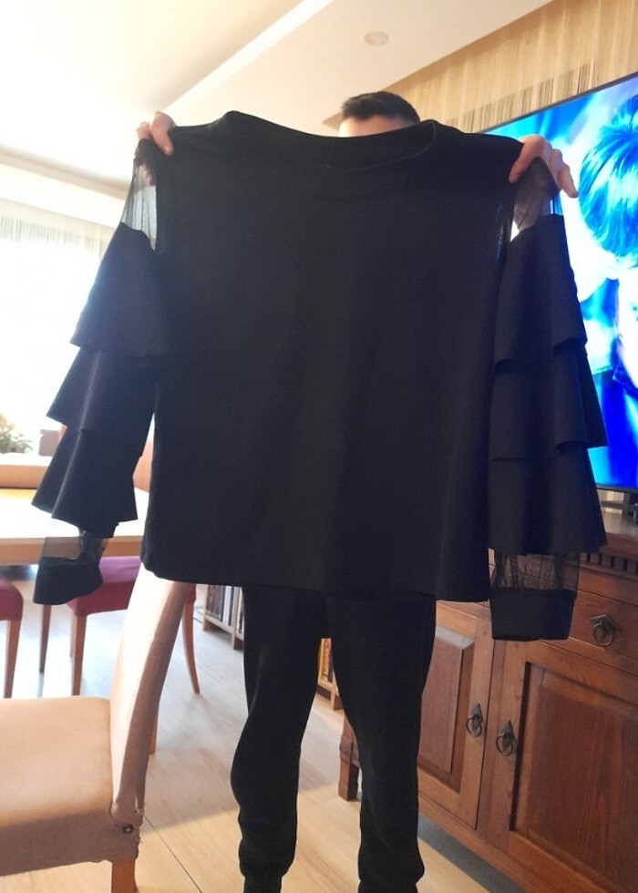 ABiye bluz kolları İspanyol modeli tüllü kol - Görsel 2