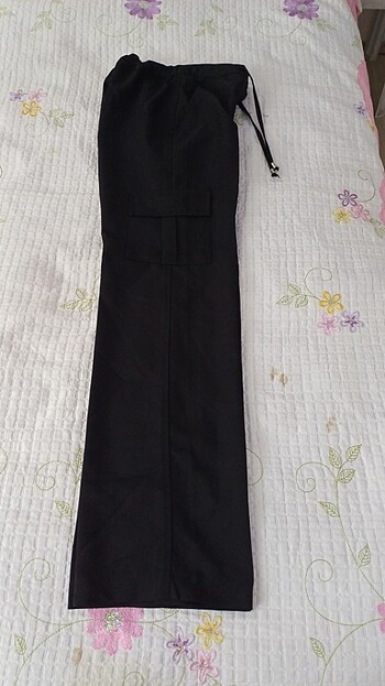 38 Beden Bayan Cepli Siyah Kumaş Pantalon