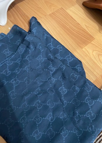 Koyu Mavi Pilili Kadın Şal - Görsel 2