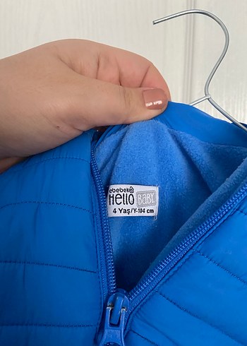 Parlak Mavi Erkek Çocuk Fermuarlı Mont - Görsel 3