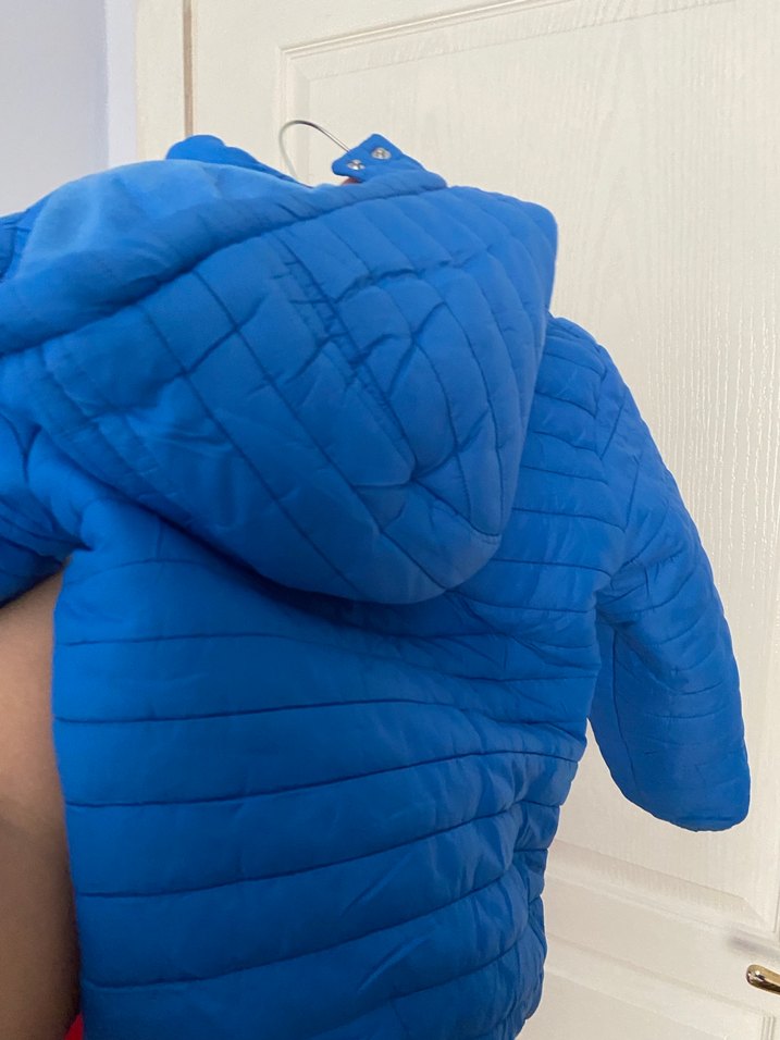 Parlak Mavi Erkek Çocuk Fermuarlı Mont - Görsel 4