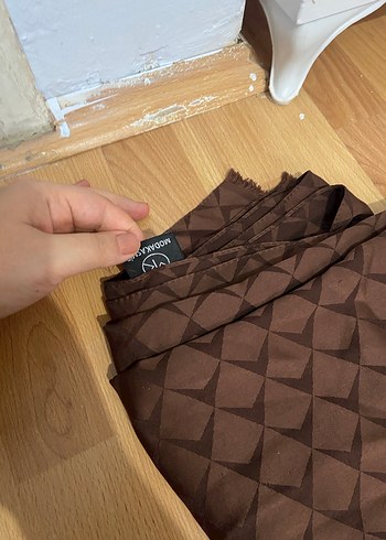 Kadın Kahverengi Pilili Bohem Şal - Görsel 2