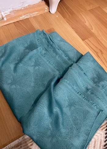 Kadın Turkuaz Pileli Bohem Şal - Görsel 3