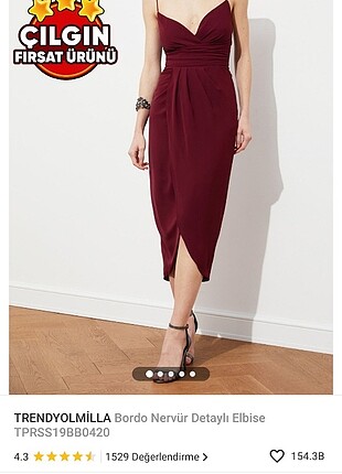Trendyolmilla Bordo Elbise