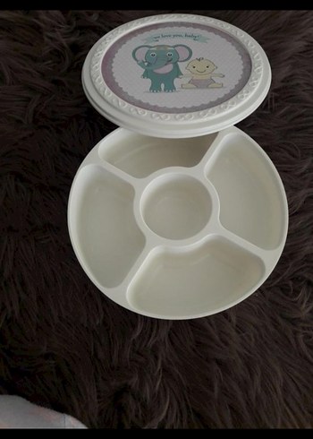 Bebek Önlüğü, Baskılı, Pastel Bej - Görsel 2