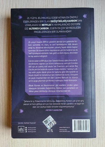  Beden Renk Değiştirilmiş Karbon - Richard K. Morgan