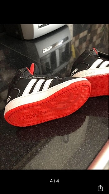 21 Beden siyah Renk Adidas Hoops bebek bot
