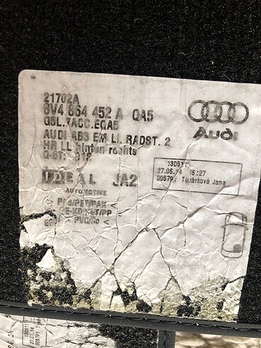  Beden siyah Renk Audi paspas