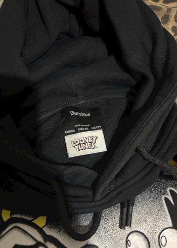 xs Beden siyah Renk Bershka Kadın Sweatshirt
