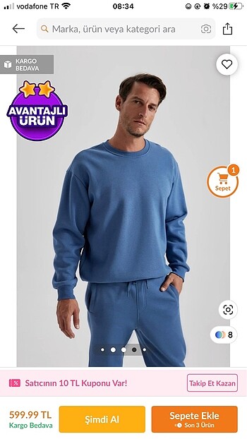 Defacto Defacto erkek sweatshirt