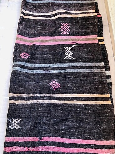 Diğer Antika yün el dokuma kilim yolluk