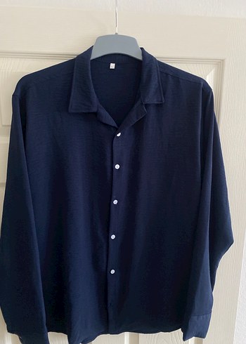 xxl Beden Lacivert Erkek Keten Regular Fit Gömlek