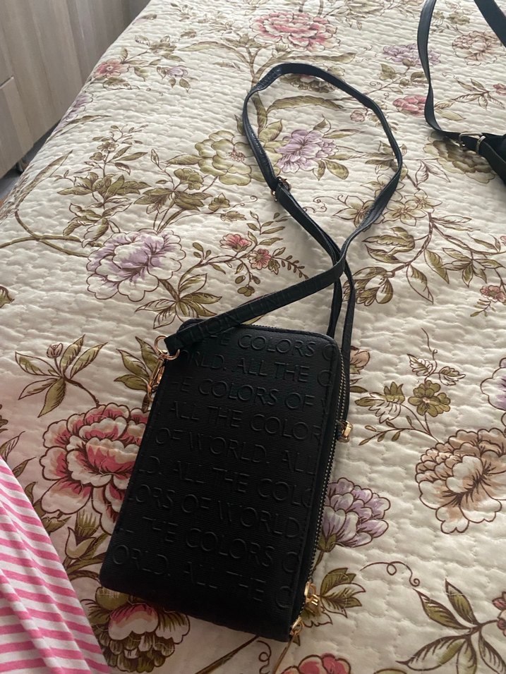 Siyah Deri Kadın Çapraz Çanta - Görsel 2