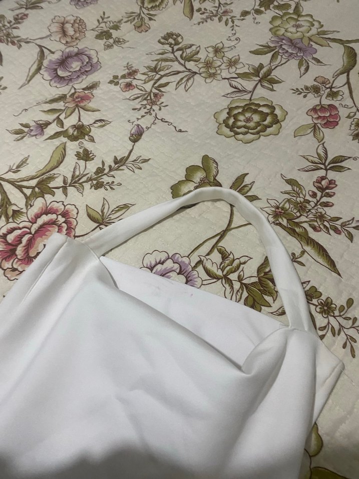 Beyaz Düz elbise - Görsel 3