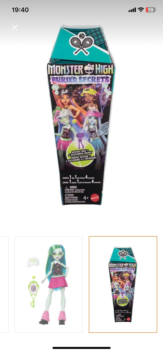Monster High Ruried Secrets Çok Renkli Karanlık Bebek - Görsel 3