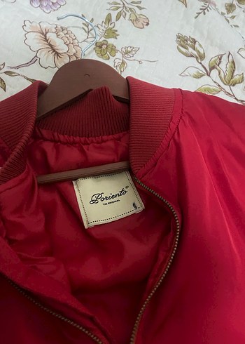 Kırmızı Fermuarlı Kadın Ceket - Görsel 3