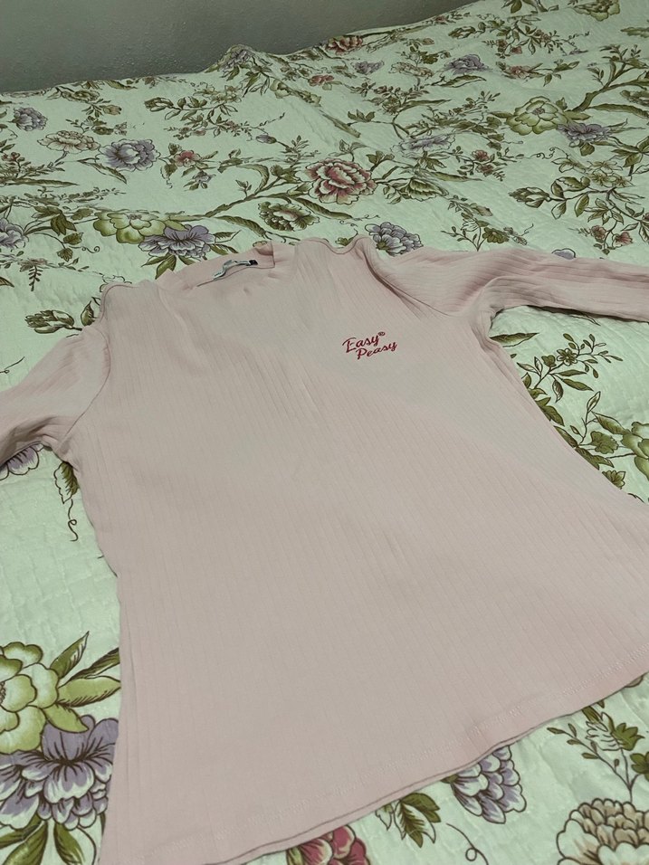 Pembe Uzun Kollu kadın bluz - Görsel 2