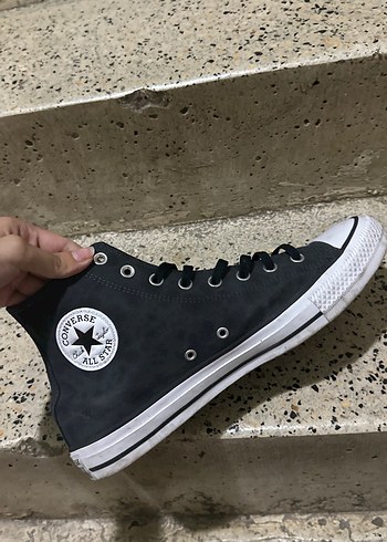 45 Beden Siyah Gri Bağcıklı erkek ayakkabı