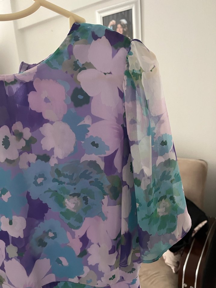 Bohem V Yaka Uzun Elbise - Görsel 3